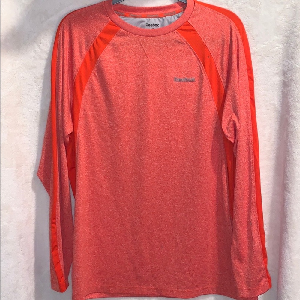 Men’s Reebok Long Sleeve Orange Training Shirt
